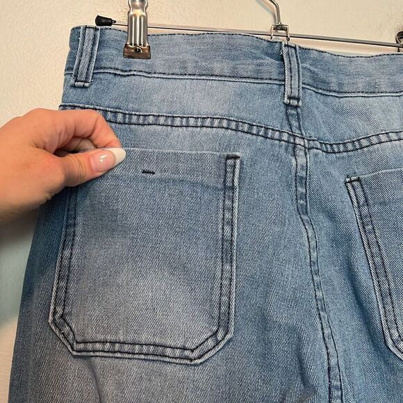 Jeans Women's Blue Denim Straight Wide Leg Baggy Jeans Medium - Picture 6 of 9